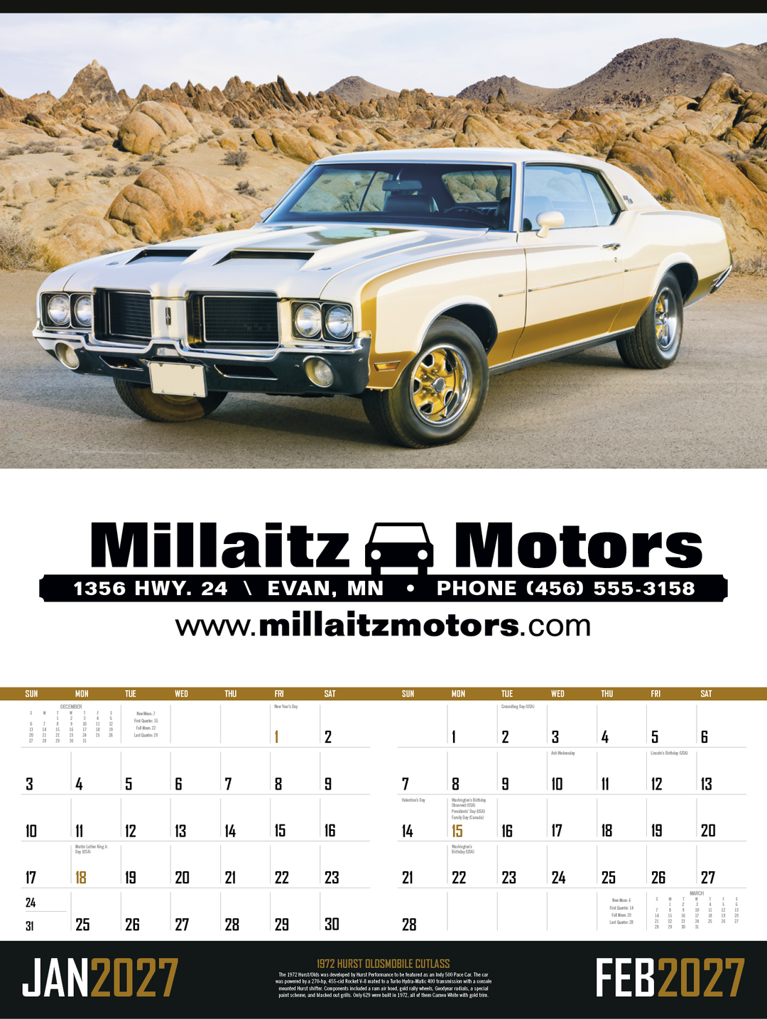Triumph® Calendars Muscle Cars Calendar