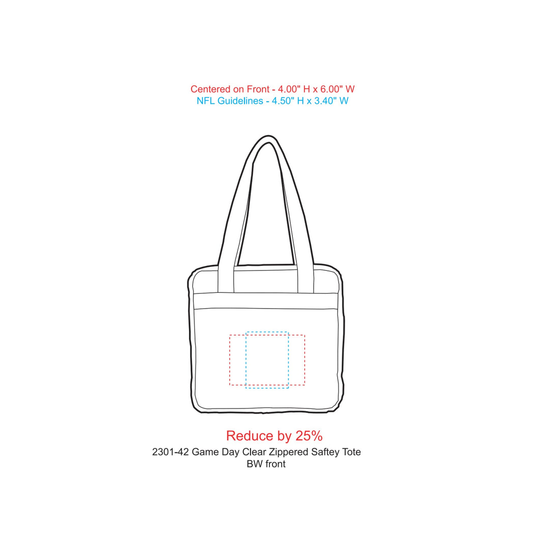 Game Day Clear Zippered Safety Tote