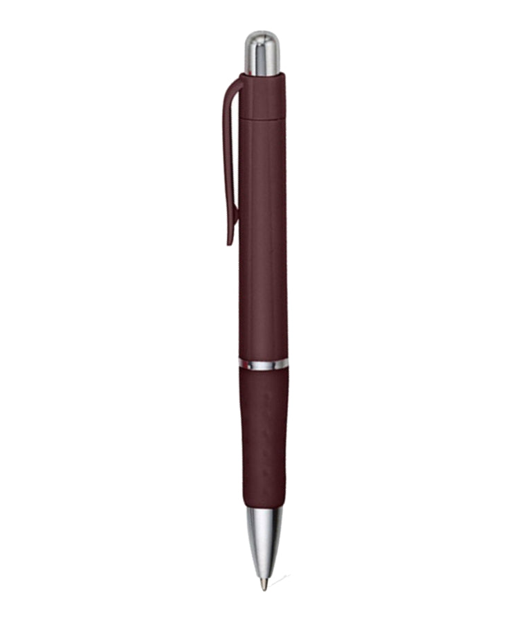 Rigid - Solid Colored Ballpoint Click Pen with grip