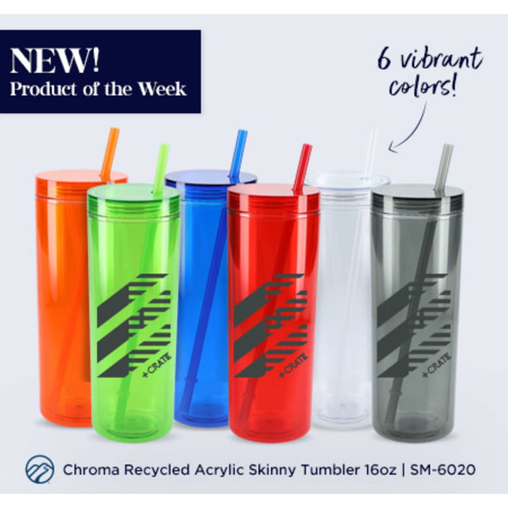 Chroma Recycled Acrylic Straw Tumbler 16oz
