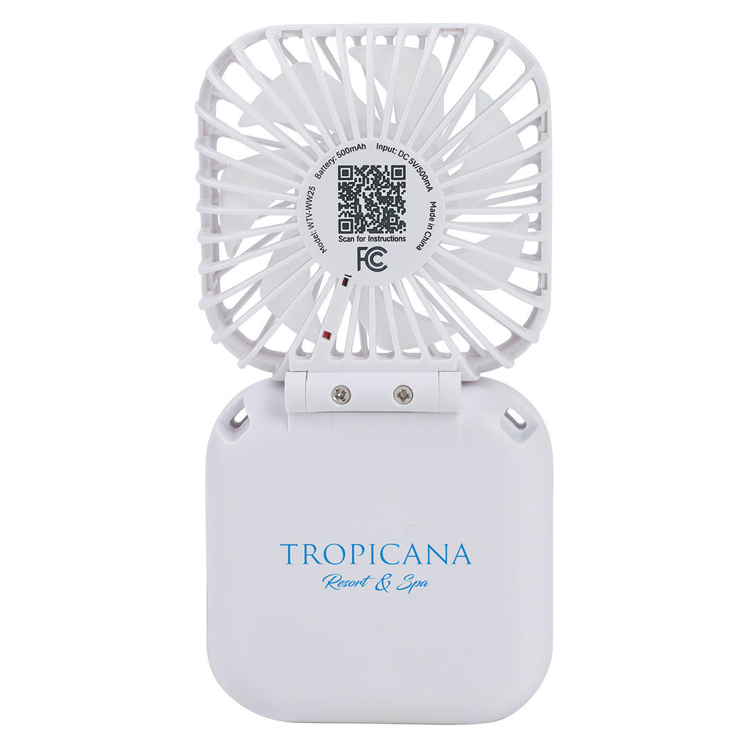Whirlwind Mini Folding Rechargeable Fan with Lanyard