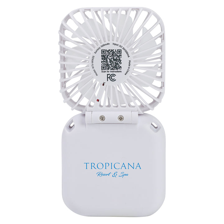 Whirlwind Mini Folding Rechargeable Fan with Lanyard