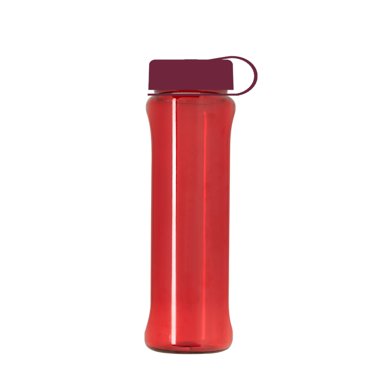 Boss Embossed RPET Bottle with Tethered Lid - 26 oz.