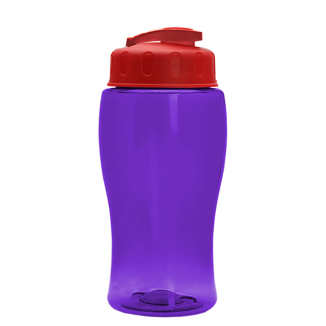 Poly-Pure Jr. - 18 oz. Transparent Bottle with USA Flip