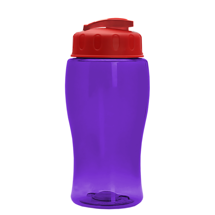 Poly-Pure Jr. - 18 oz. Transparent Bottle with USA Flip