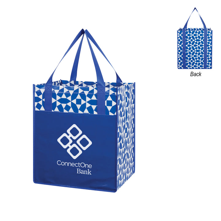 Non-Woven Geometric Shopping Tote Bag