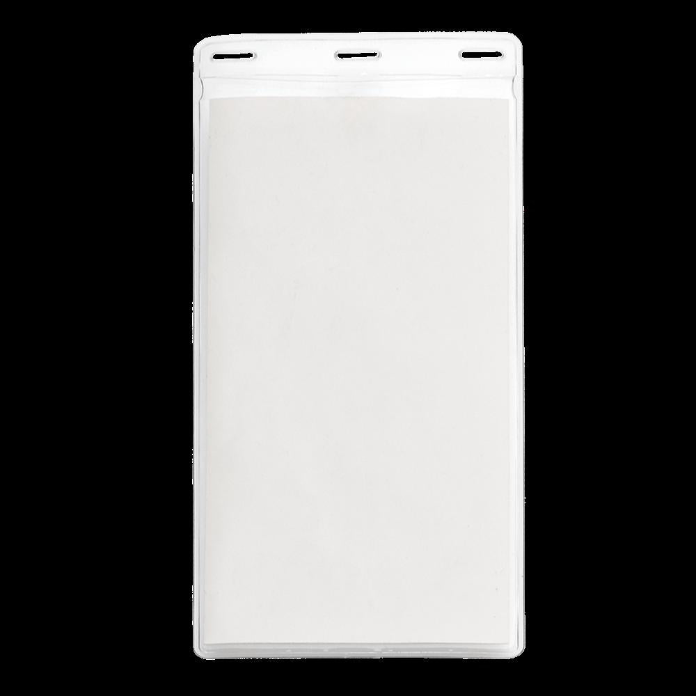 4" x 3" Blank Horizontal Vinyl Pouch with Bulldog Clip