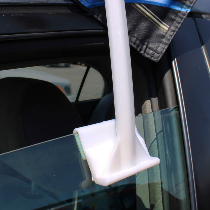 7.5" x 10.5" Double Sided Digitally Printed Custom Car Flag on a Premium Staff