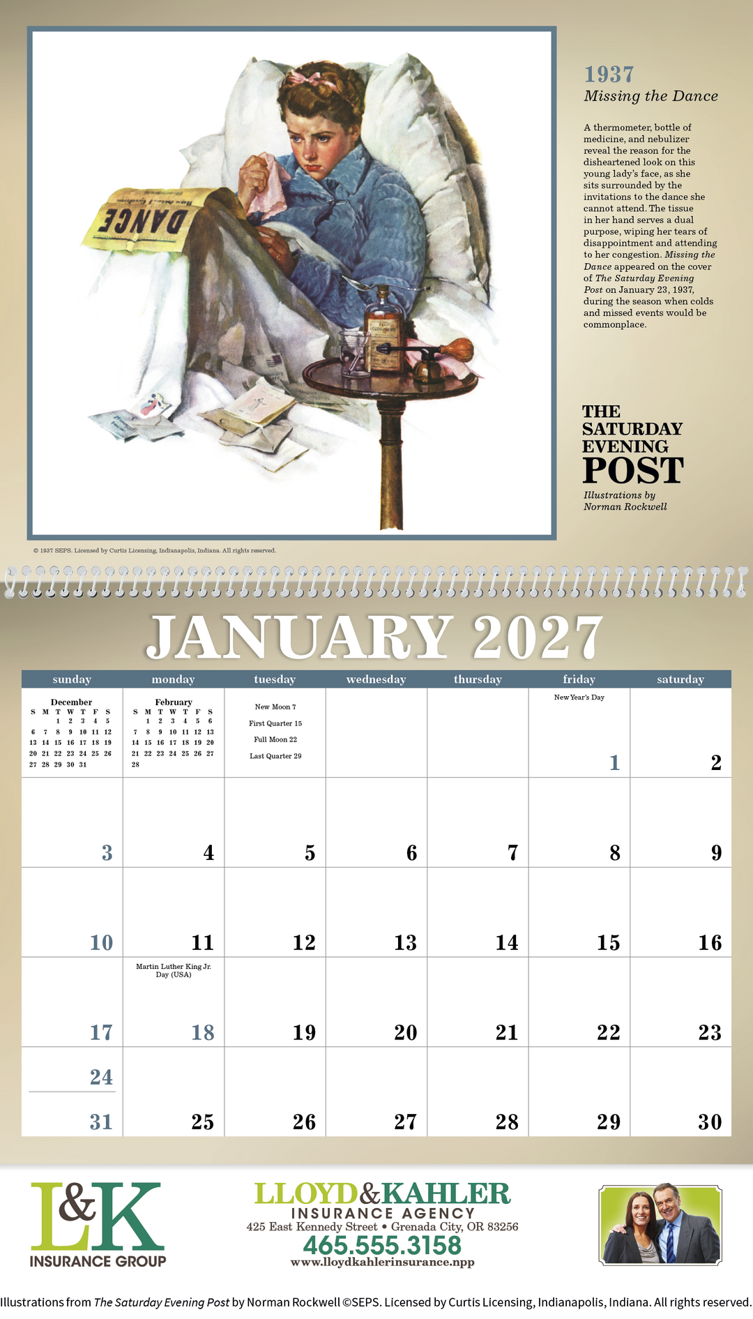 Triumph® Calendars The Saturday Evening Post Illustrations by Norman Rockwell Calendar