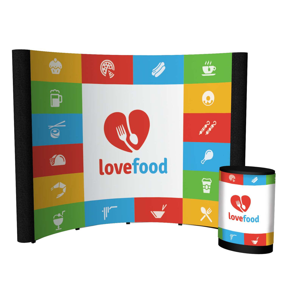 10' Echo Pop-Up Display Kit (Mural with Fabric Ends)