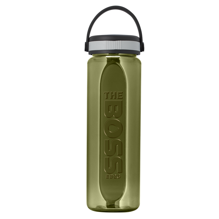 Boss Embossed RPET Bottle with Grip Lid - 26 oz.