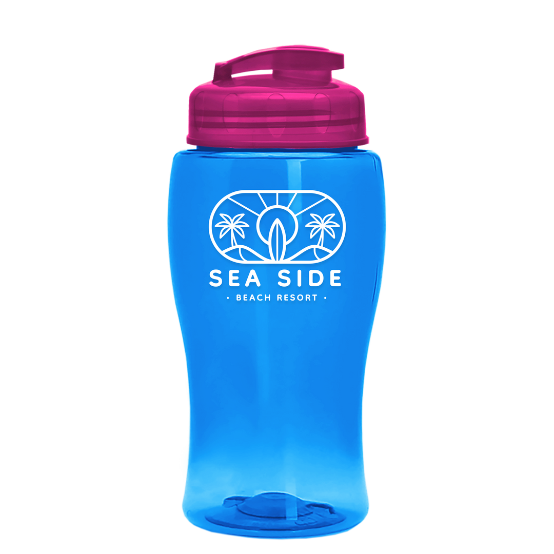 Poly-Pure Jr. - 18 oz. Transparent Bottle with USA Flip