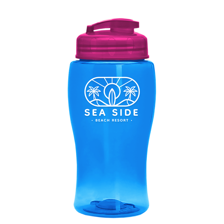 Poly-Pure Jr. - 18 oz. Transparent Bottle with USA Flip