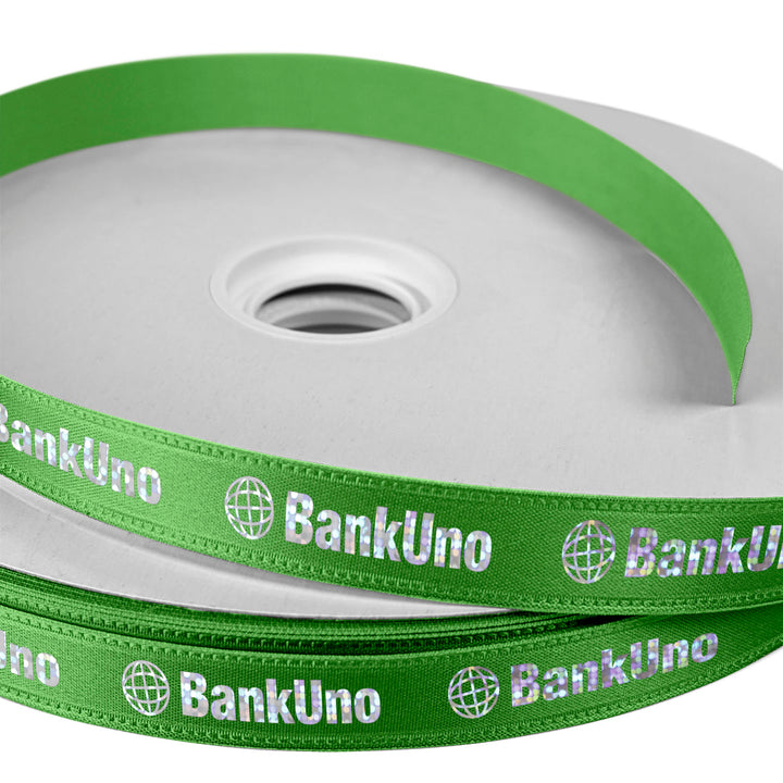 5/8" Badge Satin Ribbon - 100yd Roll - Foil Print