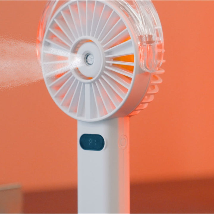 Rechargeable Portable LED Fan with Water Mist