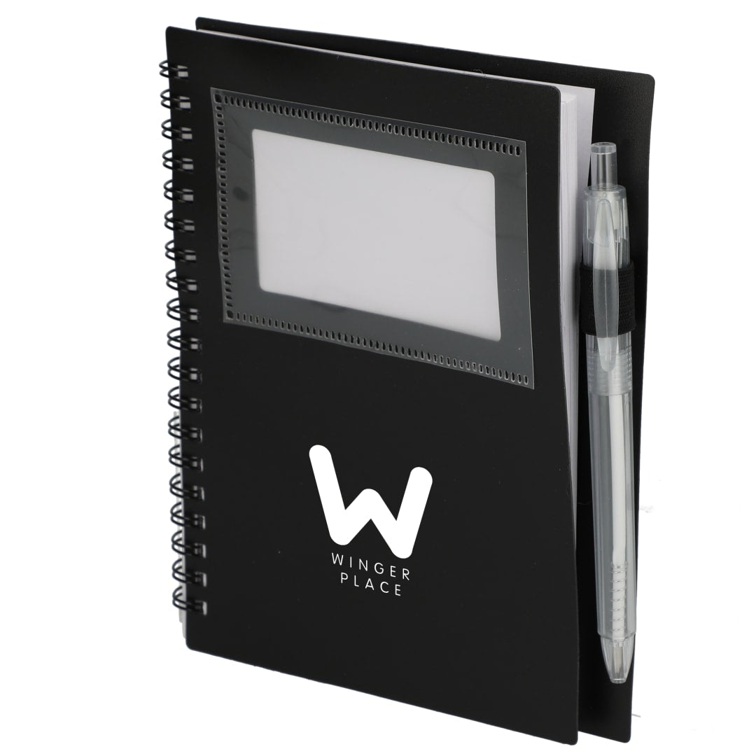 FSC® Recycled 5" x 7" Star Spiral Notebook with Pe