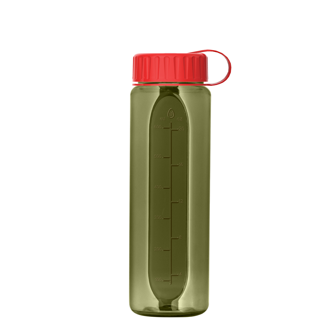 Boss Embossed RPET Bottle with Tethered Lid - 26 oz.