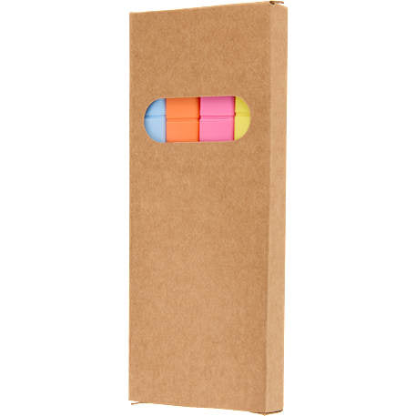 4-Piece Square Recycled Highlighter Set