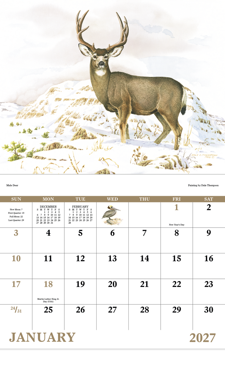 Good Value™ Wildlife Trek - Stapled Calendar