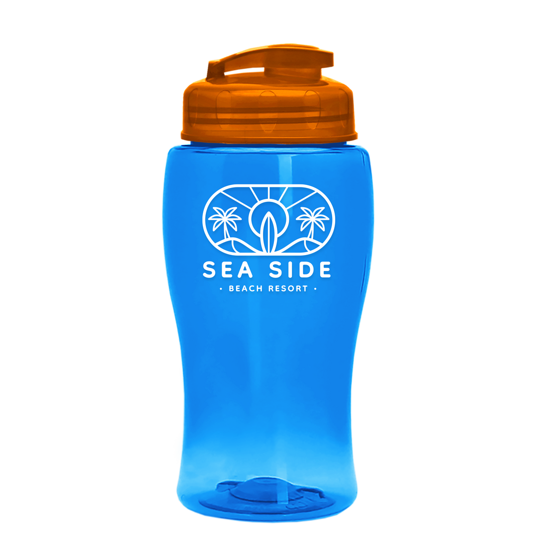 Poly-Pure Jr. - 18 oz. Transparent Bottle with USA Flip