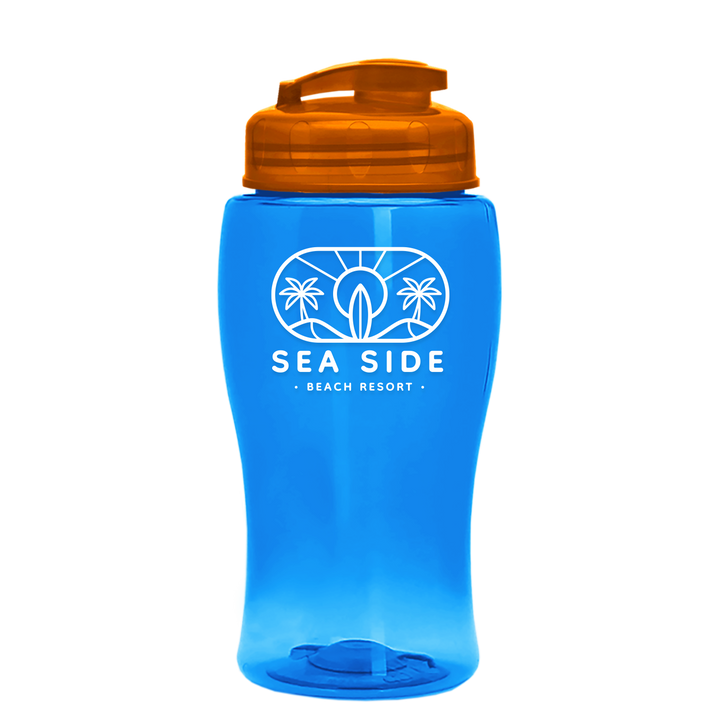 Poly-Pure Jr. - 18 oz. Transparent Bottle with USA Flip