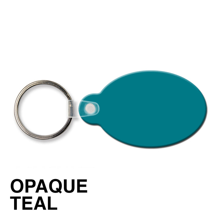 Oval w/Tab Key Tag (Spot Color)