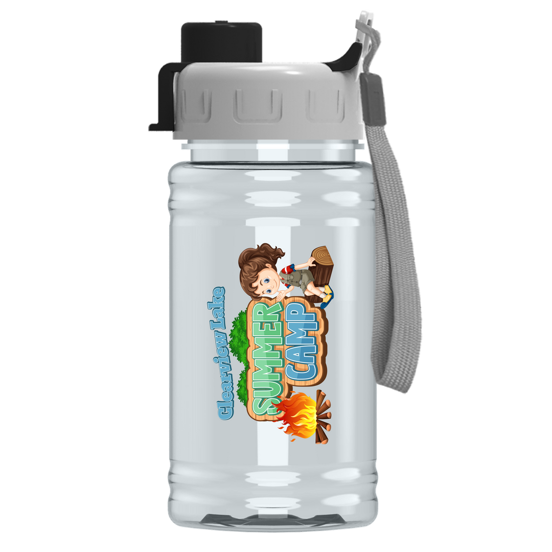 Mini RPET Bottle with Quick-Snap Lid - 16 oz.
