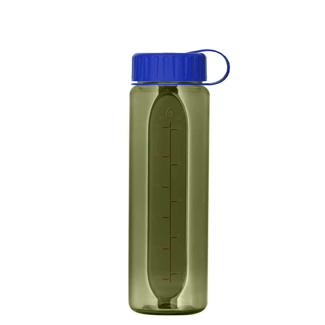 Boss Embossed RPET Bottle with Tethered Lid - 26 oz.