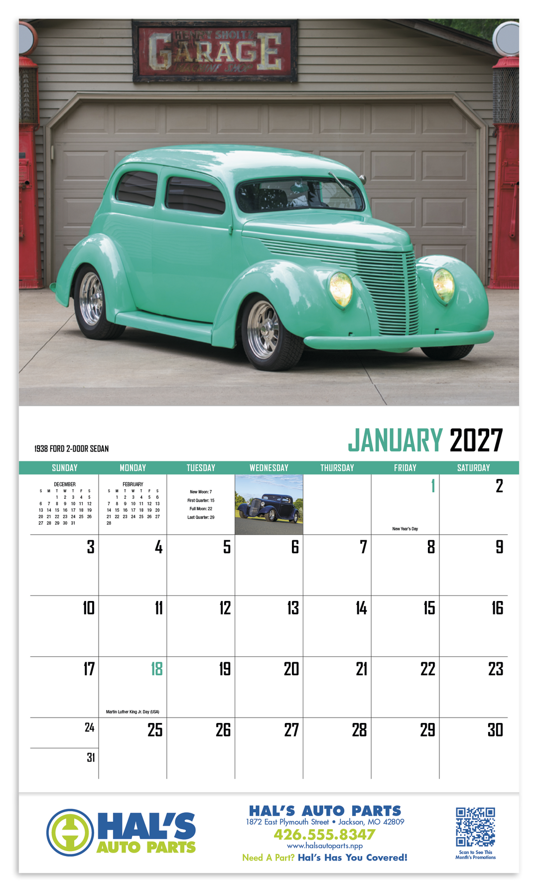 HotLine® Products Street Rod Fever Appointment Calendar - Stapled