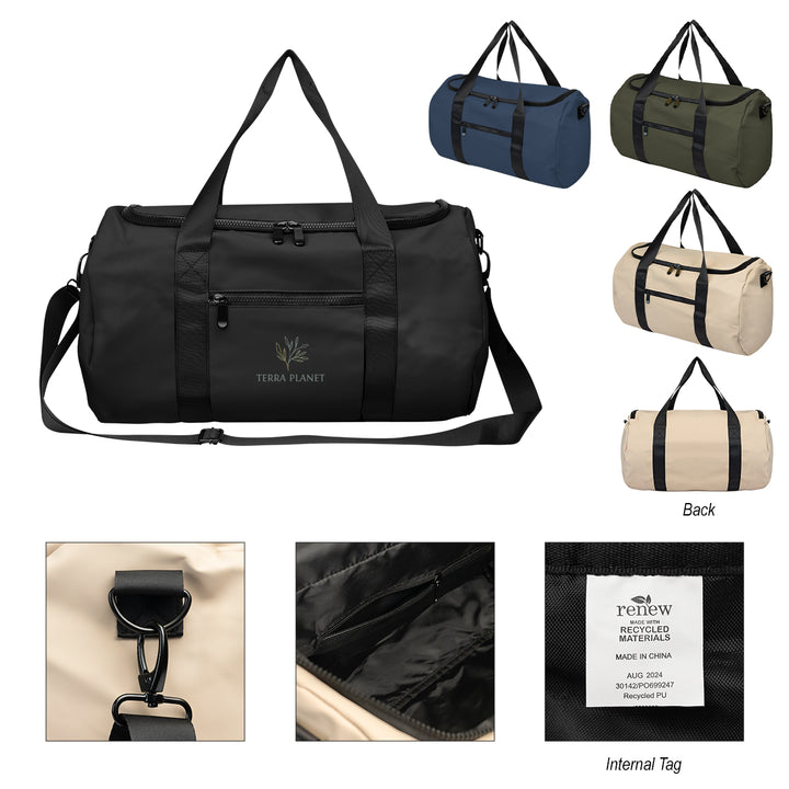 Hudson Recycled Leatherette Duffel Bag
