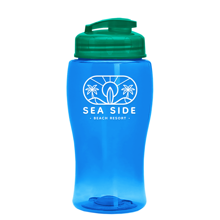Poly-Pure Jr. - 18 oz. Transparent Bottle with USA Flip