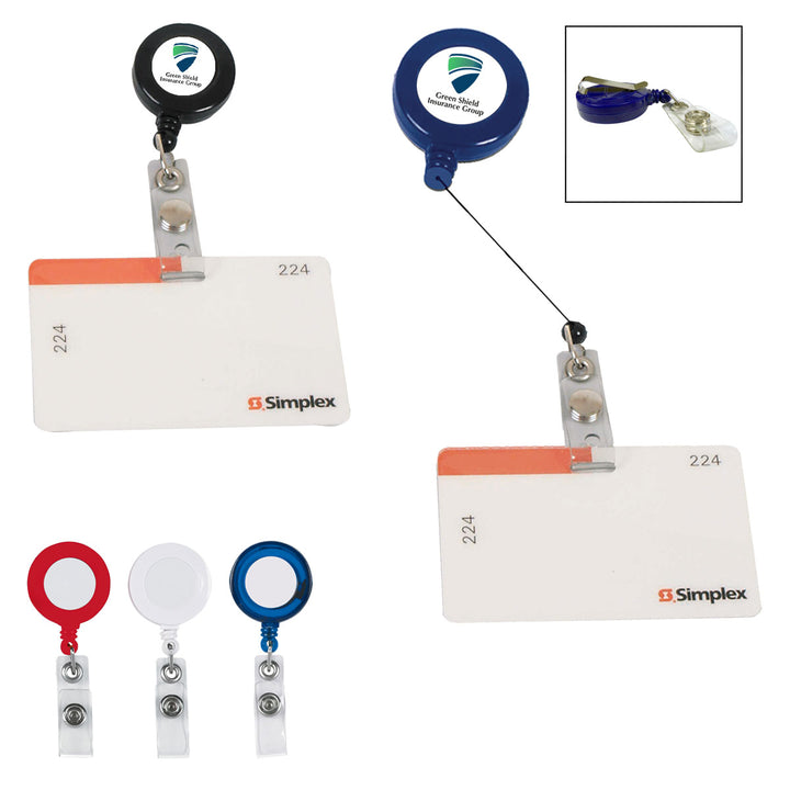 Retractable Badge Holder With Laminated Label Full Color