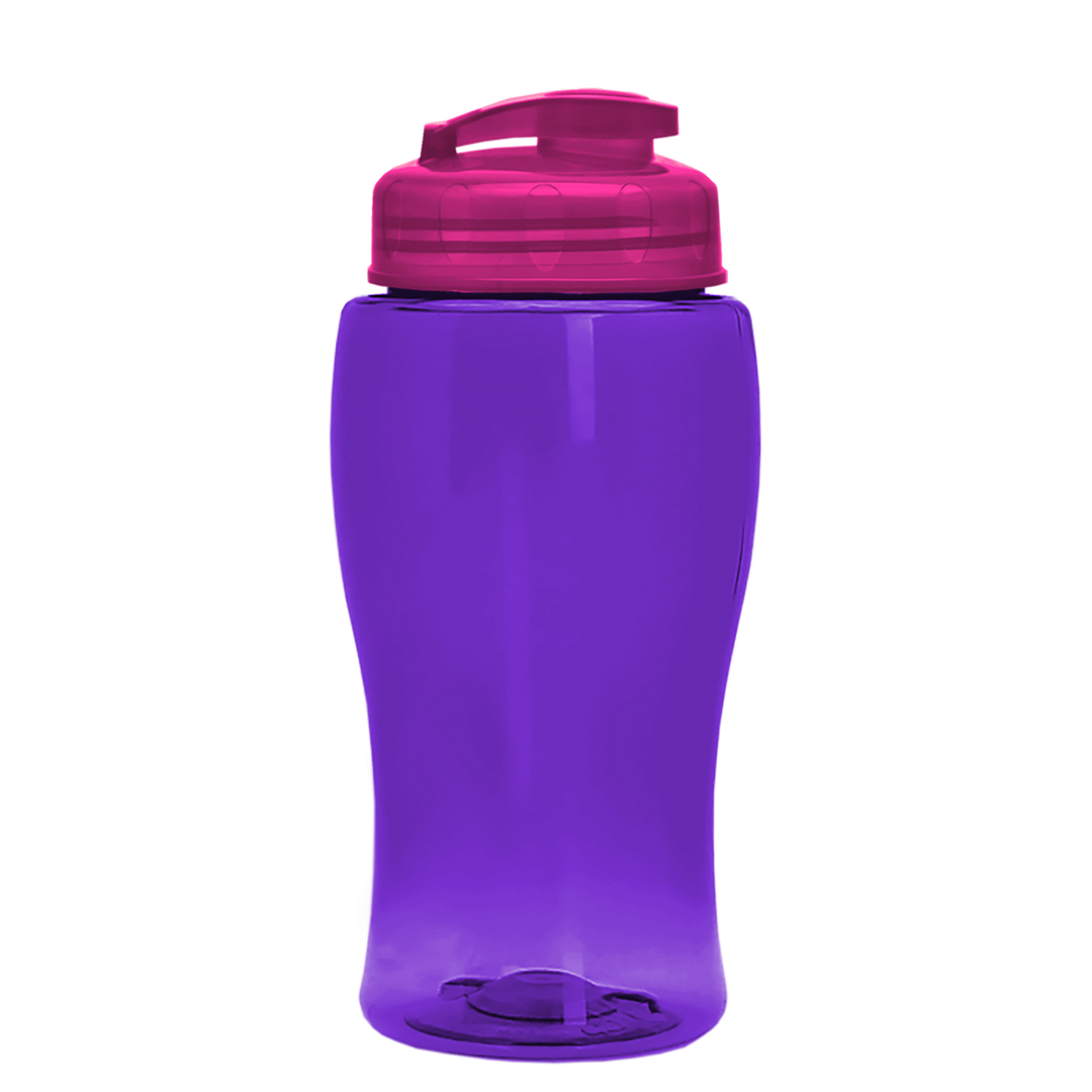 Poly-Pure Jr. - 18 oz. Transparent Bottle with USA Flip
