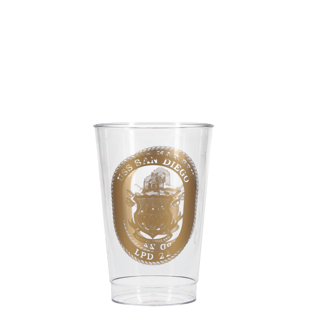 12 oz Hard Plastic Smooth Cup Clear Tradition Print