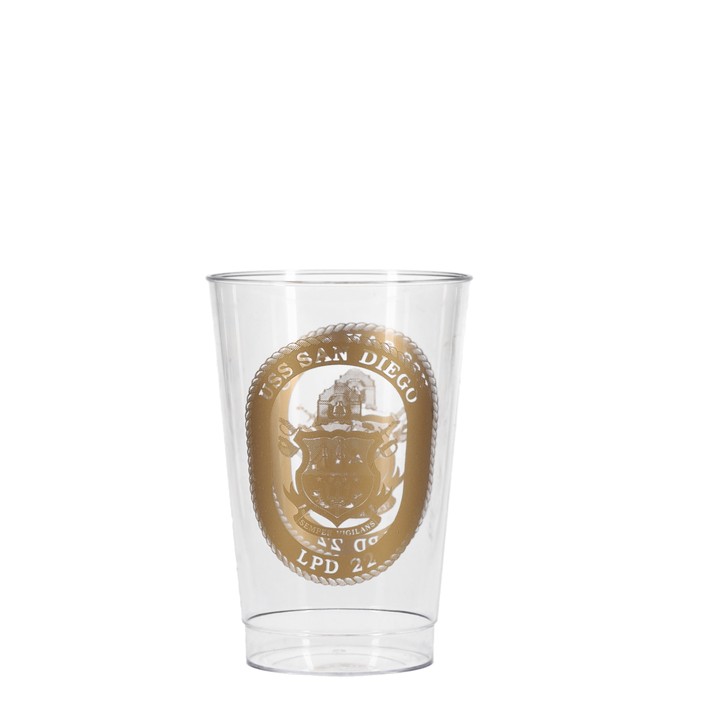 12 oz Hard Plastic Smooth Cup Clear Tradition Print