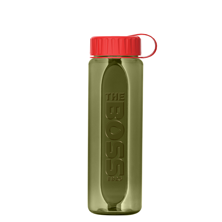 Boss Embossed RPET Bottle with Tethered Lid - 26 oz.