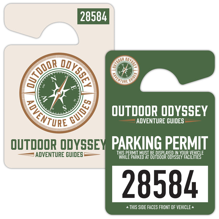 Plastic Hang Tag / Parking Permit- 3x4.5 - UV Coated (1S)