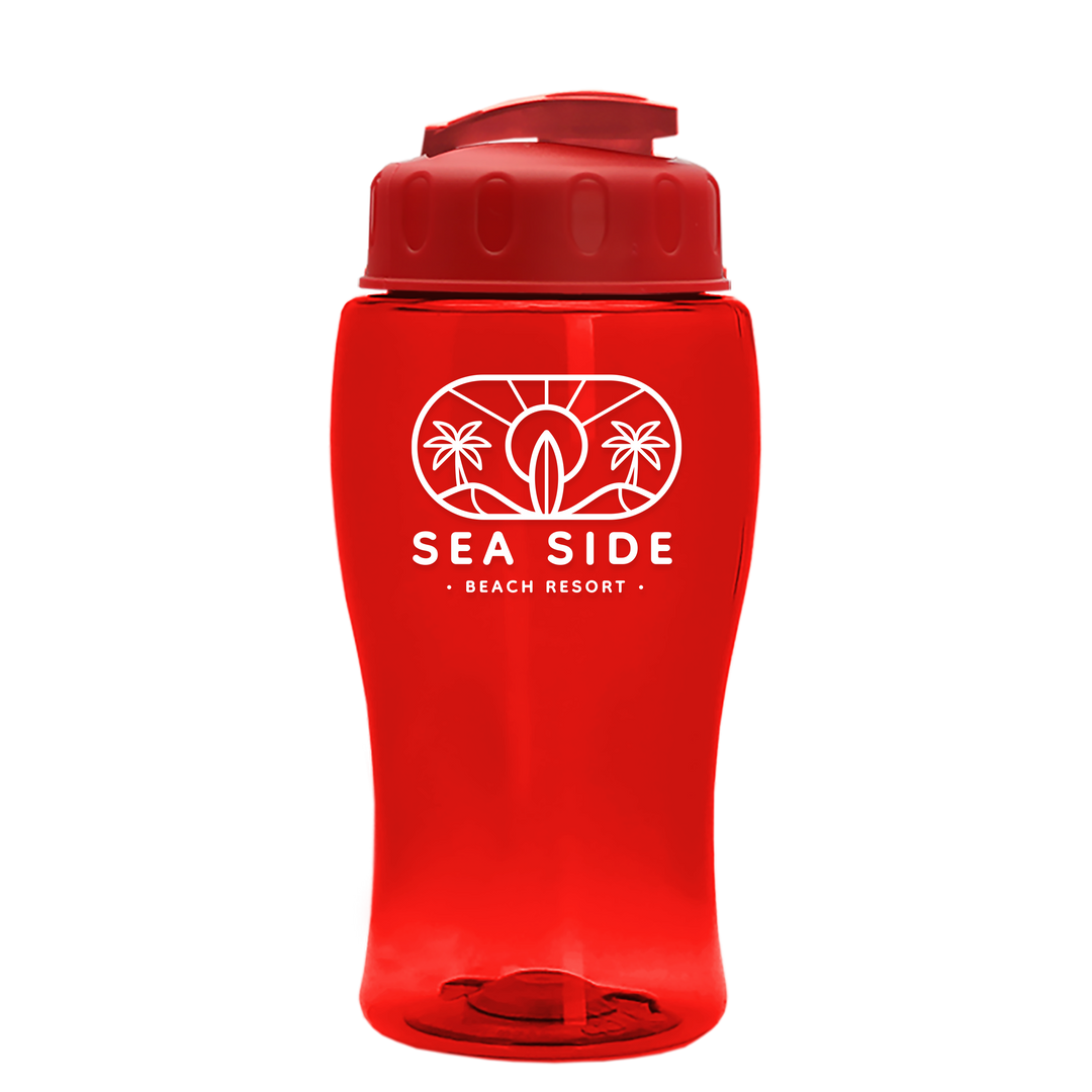 Poly-Pure Jr. - 18 oz. Transparent Bottle with USA Flip