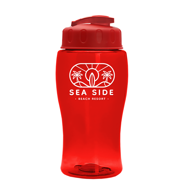 Poly-Pure Jr. - 18 oz. Transparent Bottle with USA Flip