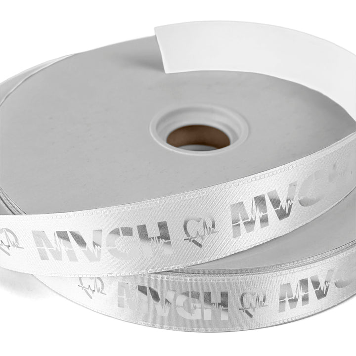 1" Badge Satin Ribbon - 100yd Roll - Foil Print