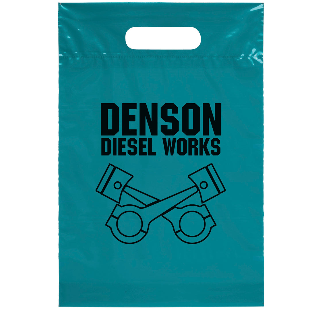Die Cut Handle Bag - 9 1/2W x 14H - Flexo Ink Print