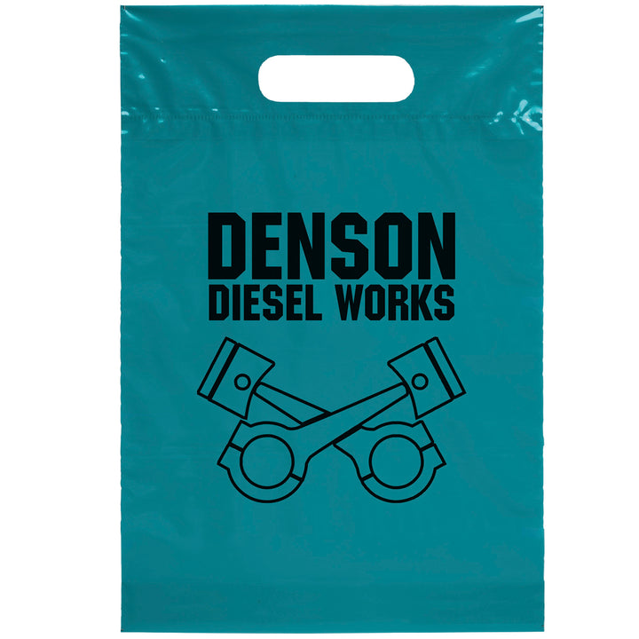 Die Cut Handle Bag - 9 1/2W x 14H - Flexo Ink Print