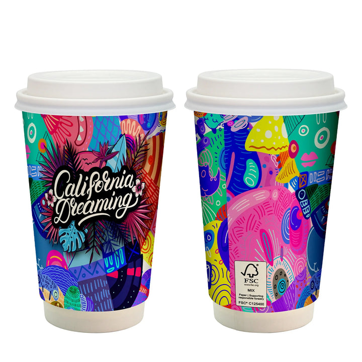 16 oz. Full Color Paper Cup with Lid