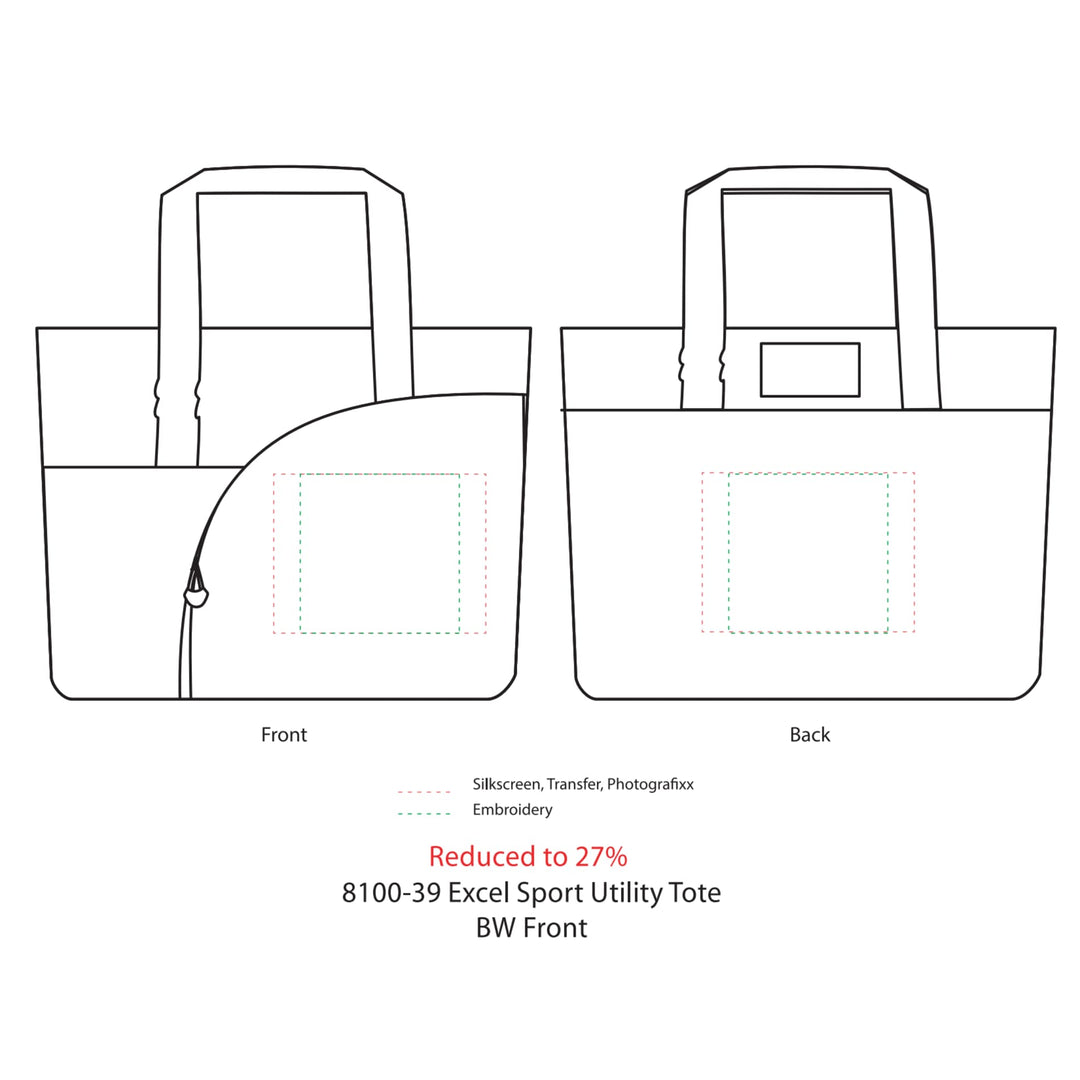 Excel Sport Zippered Utility Business Tote