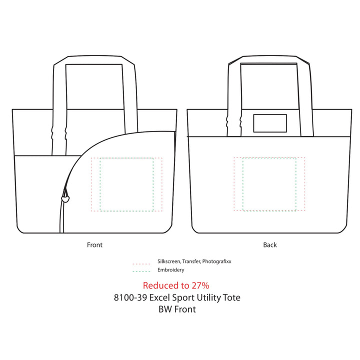 Excel Sport Zippered Utility Business Tote