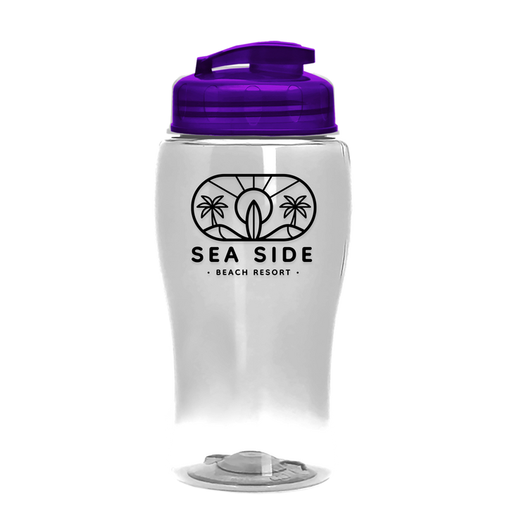 Poly-Pure Jr. - 18 oz. Transparent Bottle with USA Flip
