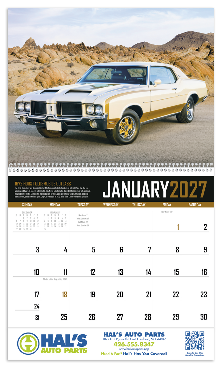 Triumph® Calendars Muscle Cars Calendar