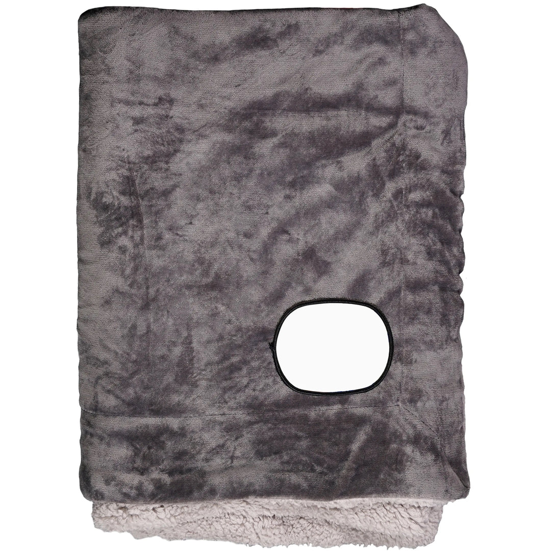Sherpa Fleece Embroidered Emblem Blanket
