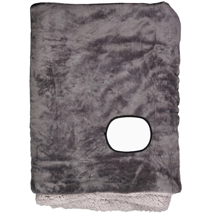 Sherpa Fleece Embroidered Emblem Blanket