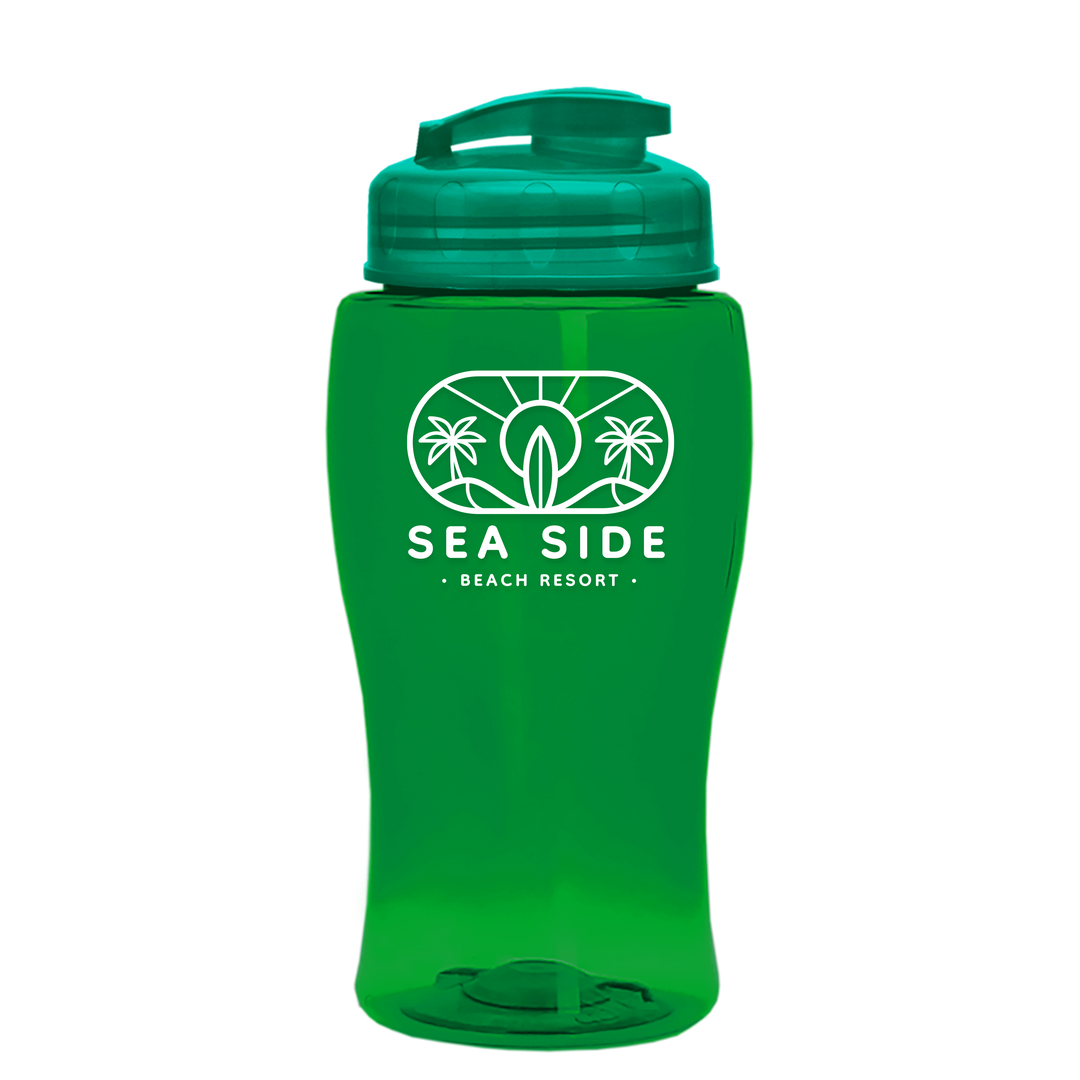 Poly-Pure Jr. - 18 oz. Transparent Bottle with USA Flip